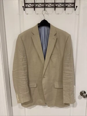 Lauren Men’s 2-Bttn Blazer Linen Sport Coat Jacket 46L Camel - Image 1 of 4