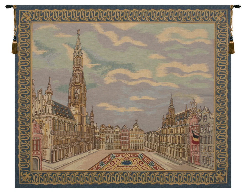 Brussels Place Belgian Wall Tapestry