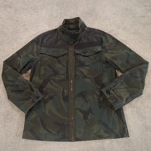 G-Star Jacket Mens Medium Camouflage Deline Mix Overshirt Green Khaki Army Coat - Picture 1 of 12