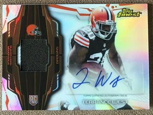 2014 Topps Finest Rookie Patch Autograph Refractor #RAPTW Terrance West Relic RC - Picture 1 of 4