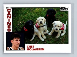 2021-22 CHET HOLMGREN CAN DO CANINES TOPPS CHARITY CARD #CHCD-1 GONZAGA BULLDOGS - Picture 1 of 2