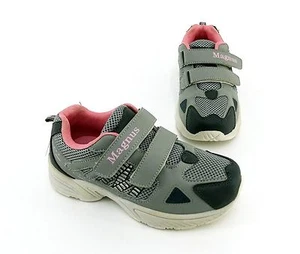 Zapatillas Magnus velcro zapatos bajos cuero sintético textil gris rosa talla 32 - Imagen 1 de 9