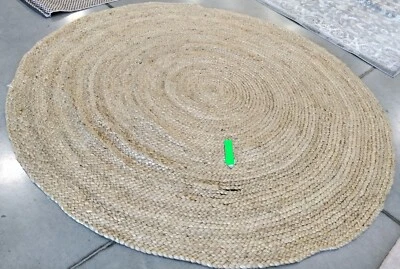 NATURAL 7' X 7' Round Broken Thread Rug, Reduced Price 1172747600 NF733A-7R - Image 1 of 4