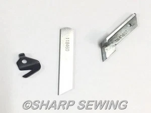 JUKI MO-2516 UPPER, LOWER, AND  CHAIN CUTTER KNIFE 3 KNIFE SET #KS2516 - Picture 1 of 1