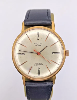 Reloj mecánico soviético original vintage POLJOT De Luxe 23 j para hombre Au 20 1 MChZ Foto 1 de 4