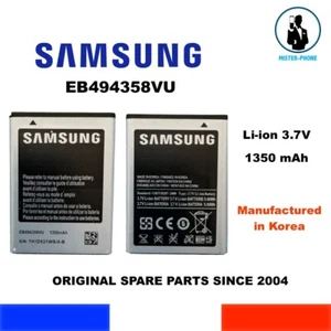 BATTERIE ORIGINALE GALAXY GIO FIT ACE WAVE PRO SAMSUNG OEM EB494358VU 1350mAh - Photo 1 sur 6
