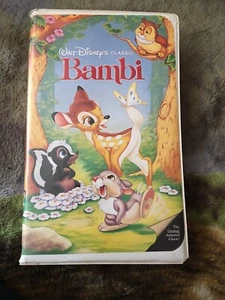 Rare Disney Black Diamond Bambi vhs tape w/ Red Signature Case - Picture 1 of 7