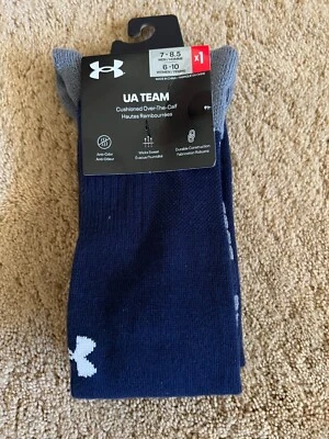 CALCETINES UNDER ARMOUR UA TEAM MEDIANOS ACOLCHADOS OTC TALLA 7-8.5 AZUL MARINO 1 PAR Foto 1 de 4
