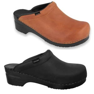 Zuecos abiertos profesionales KLOGGA Chef Sabots suelas PU más cuero - Imagen 1 de 21