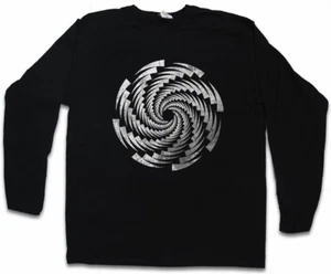 SPIRAL ROTATOR LANGARM T-SHIRT Labyrinth Mystic Hypnotic Circle Hypno - Bild 1 von 1