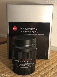 Leica Summilux M 50 mm f/1.4 F1.4 ASPH. Obiettivo (11688) nero cromato limitato, in scatola - Foto 1 di 5