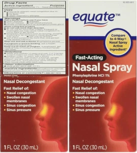Equate - Nasal Four, Phenylephrine Hydrochloride, 1 Fl Oz (Pack of 2) - Picture 1 of 5