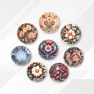 Miniatur Keramik Teller William Morris Maßstab 1:12 Puppenhaus Blumen Set 8 Teile - Bild 1 von 8