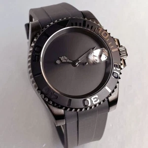 Tandorio All Black Without Scale Sapphire Glass 40mm 20ATM Men NH35A Watches - Picture 1 of 8