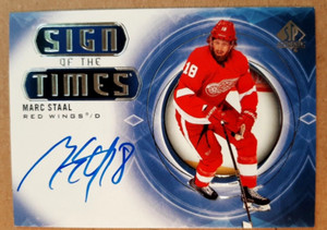 MARC STAAL SIGN of the TIMES AUTO 2020-21 UD SP AUTHENTIC AUTO #SOTT-MA WINGS
