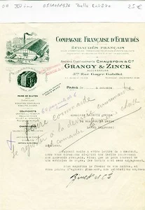 Paris XV ème 5 Rue G. Gabillot - Belle Entête de Cie Française d'Echaudés 1936 - Picture 1 of 1