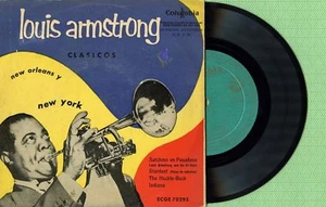 LOUIS ARMSTRONG / Satchmo Pasadena / COLUMBIA ECGE 70295 Press Spain 1955 EP VG+ - Picture 1 of 5
