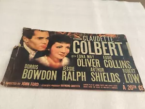 CLAUDETTE COLBERT KARTON FILMPLAKAT - Bild 1 von 9