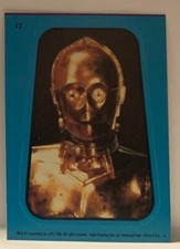 C-3PO 1983 Topps Star Wars Return of the Jedi STICKER BLUE # 12