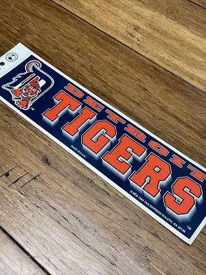 Vintage Detroit Tigers Bumper Sticker Official MLB Baseball 1990’s USA 11” JD - Image 1 of 4