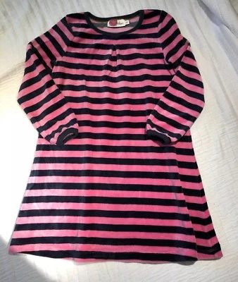 Vestido a rayas de terciopelo Mini Boden. Talla 7-8 Foto 1 de 3
