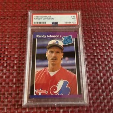 RANDY JOHNSON -- 1989 DONRUSS -- RATED ROOKIE -- #42 -- PSA GRADED NM 7