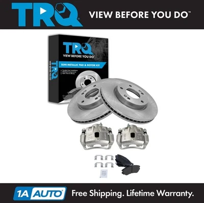 Kit de pastillas de freno delanteras y rotor TRQ para Hyundai Tucson 2005-2009 05-10 Kia Sportage Foto 1 de 4