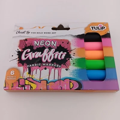 Tulipán - Marcadores de tela de graffiti - 6pk - Juego de arco iris de neón Foto 1 de 2