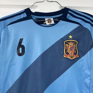 ESPANA RFCF Spain Blue Soccer Jersey #6 Campeones 1964 De Europa 2008 Mens XL - Picture 1 of 4