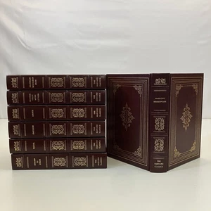7 Vintage Harvard Classics 1991 Leather Bound Book Set Dante Luther Byron Pascal - Imagen 1 de 8