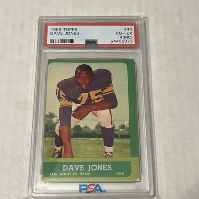 1963 Topps #44 Dave Deacon Jones Rookie RC PSA 4 (MC) Football Card HOF Rookie - Image 1 of 4
