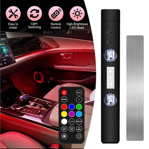 USB LED Car Interior Light Atmosphere Ambient Lamp Rechargeable Sound Control - Bild 1 von 10