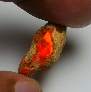 Rare Orange Opal Rough 7.80 Cts Natural Ethiopian Welo Opal Raw, Jewelry Grade - Picture 1 of 11