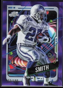 2024 Topps Chrome Cosmic Emmitt Smith Purple Nebula Refractors #/150 #22 - Picture 1 of 2