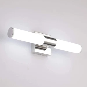Bathroom Vanity Light Fixture, 16" Inches 8W 6000K Chrome LED Mirror Lights for - Picture 1 of 8