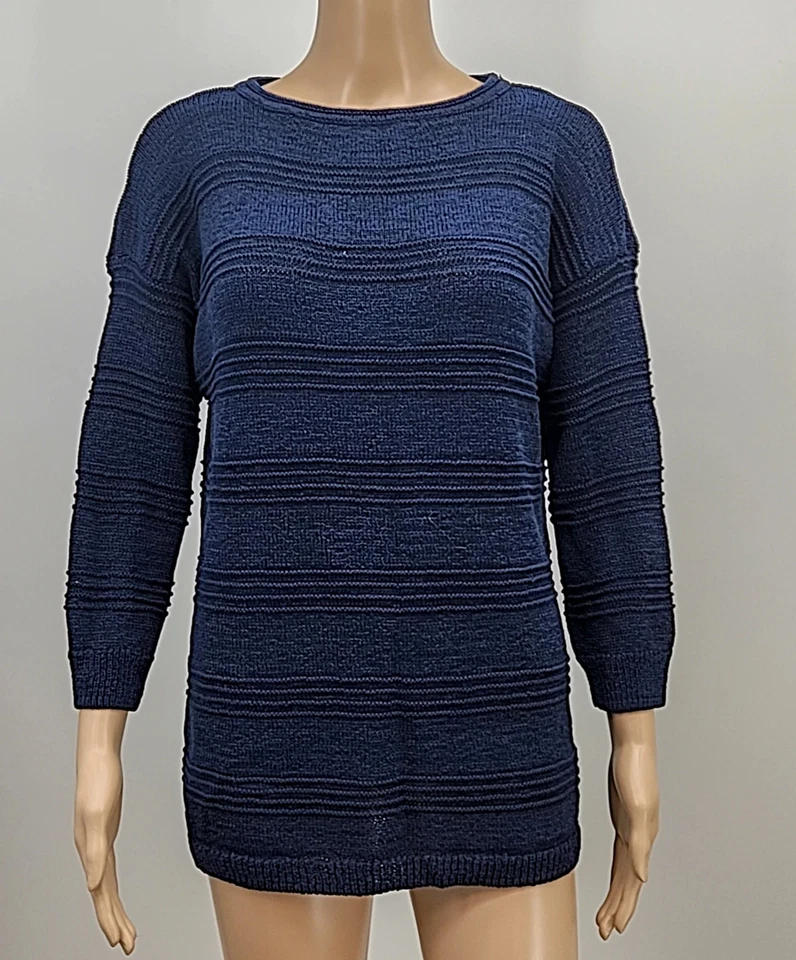 Свитер American Living с вырезом лодочка, темно-синий, размер XL - Изображение 1 из 1