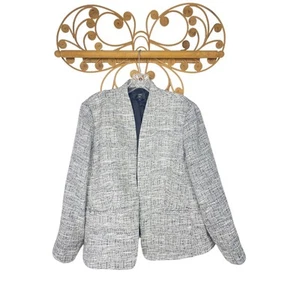 Blazer J.Crew 365 Going-out en tweed blanco y negro 22 - Imagen 1 de 7