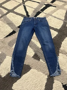Pantalones de mezclilla Ann Taylor LOFT talla 30 10 azules deshilachados - Imagen 1 de 4