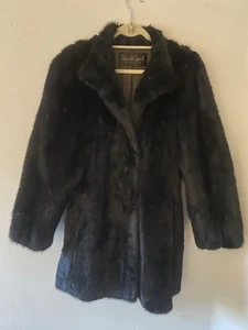 Vintage Edward’s Lowell Beverly Hills Damen Naturfell Braun Mantel Jacke Gr. XL - Bild 1 von 13