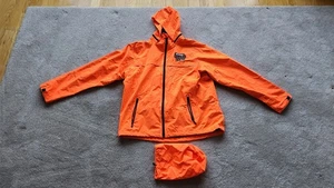 Six Flags Freight Fest High Visibility Orange Hooded Rain Jacket Size 2XL - Picture 1 of 9