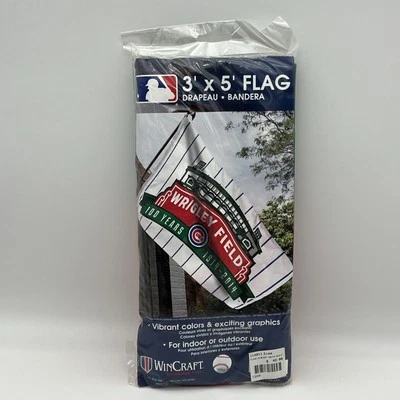 New Wrigley Field 100 Years 1914-2014 Flag 3' X 5' by WinCraft MLB Chicago Cubs - Image 1 of 3