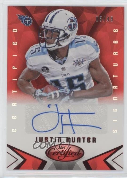 2014 Certified Signatures Mirror Red /49 Justin Hunter #S-JH Auto - Image 1 of 2