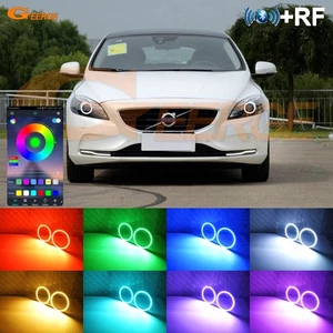 For Volvo V40 525 526 2012 - 2015 Multi Color RGB LED Angel Eyes Bluetooth APP - Picture 1 of 16