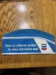 Vintage Gas Station Attendant Hat - Chevron Gasoline & Oil - Very Clean - Nice - Picture 1 of 16