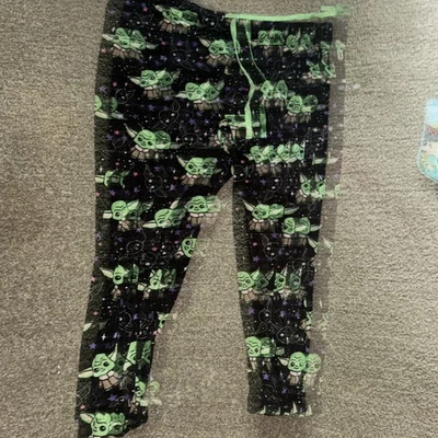 Baby Yoda Star Wars Pajamas Pants Womens Size 3X Plus Jogger Mandalorian Chibi - Image 1 of 3