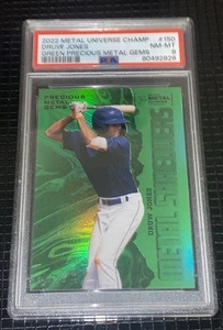 2022 Metal Universe Champions Druw Jones /10 Green PMG PSA 8 Rookie #150 Skybox - Picture 1 of 3