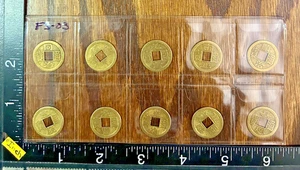 CHINESE COIN, FENG SHUI COINS, GOOD  LUCK & FORTUNE COINS, 1 SET OF 10 #FS-03 - Picture 1 of 2