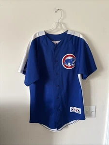 Herren Vintage Chicago Cubs Majestic Batting Practice Blau Trikot Gr. M - RAR - Bild 1 von 5