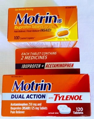 MOTRIN 2 PACK LOTE MIX Analgésico 220 Cápsulas Total EXP 02/2027 Foto 1 de 3