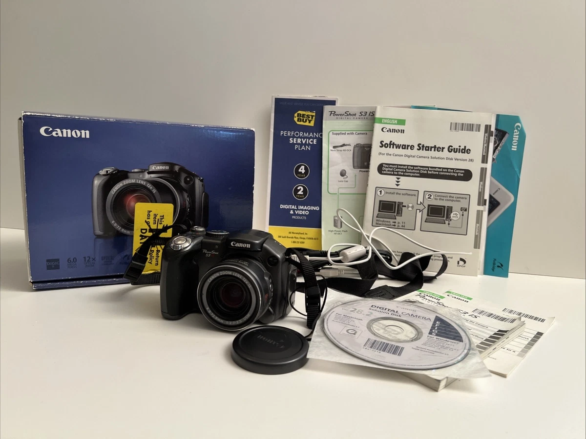 Preços baixos em Canon PowerShot S3 IS Câmeras Digitais | eBay